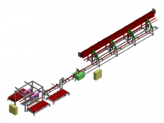 Dây chuyền khoan cắt thép hộp tự động